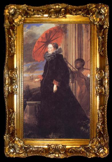 framed  Anthony Van Dyck Marchesa Elena Grimaldi,Wife of Marchese Nicola Cattaneo, ta009-2